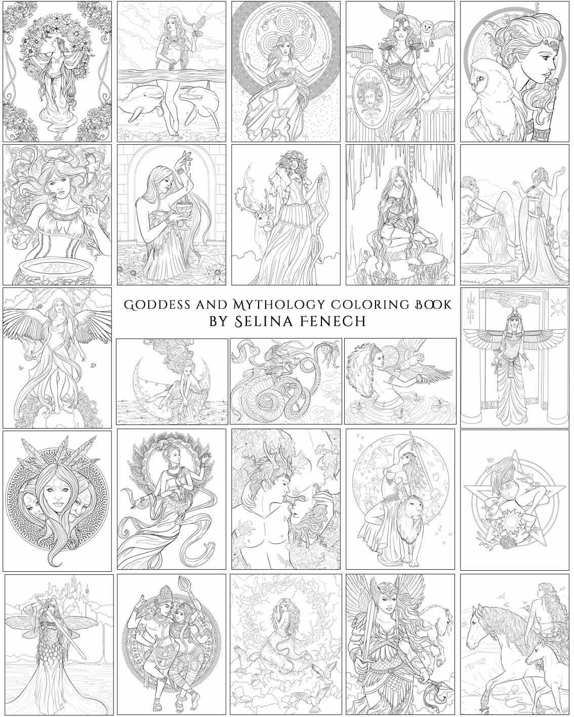 Myth & Magic Coloring Book  Coloring books, Coloring pages, Adult coloring  books