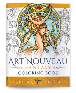 Art Nouveau Fantasy Coloring Book