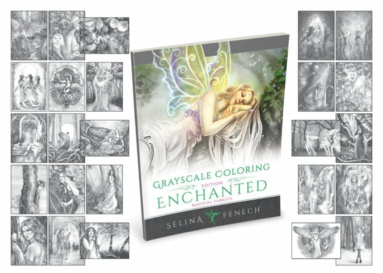 Coloring Book Grayscale Enchanted Selina Fenech Artist and Author