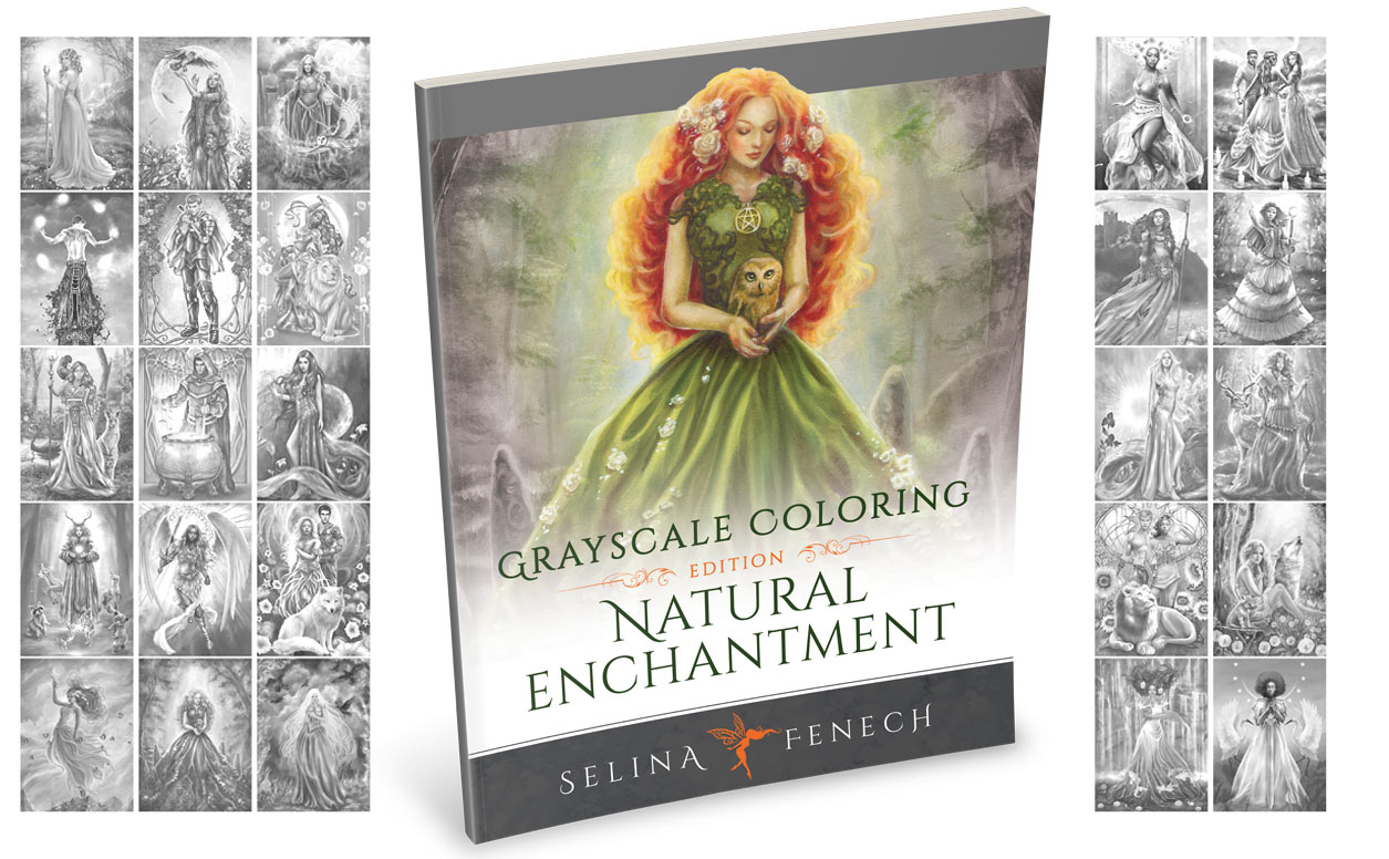 Coloring Book Grayscale Natural Enchantment Selina Fenech Artist