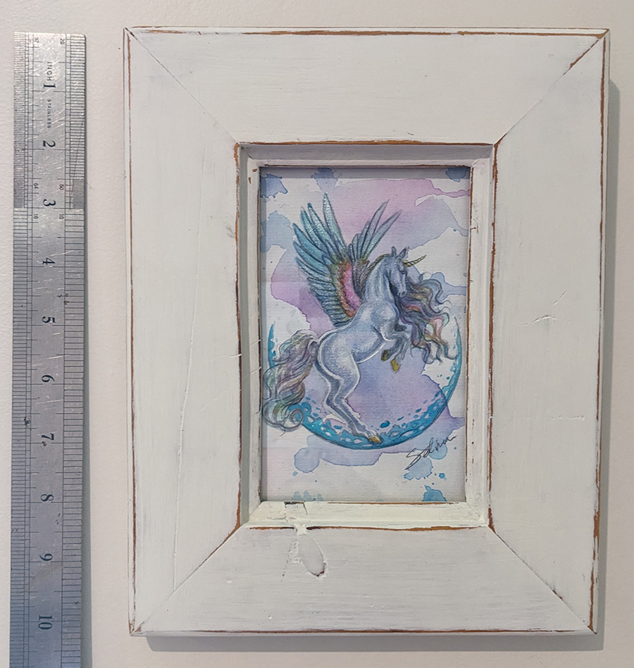Framed Original - Rainbow Unicorn