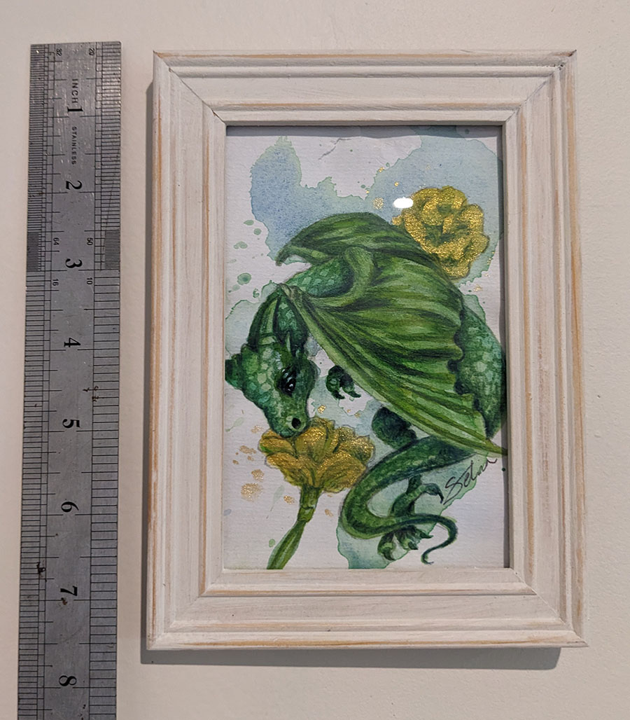 Framed Original - Green Dragon