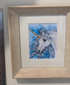 Framed Original - Blue Unicorn