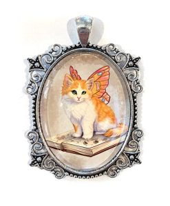 Art Pendant - Ginger Fairy Cat