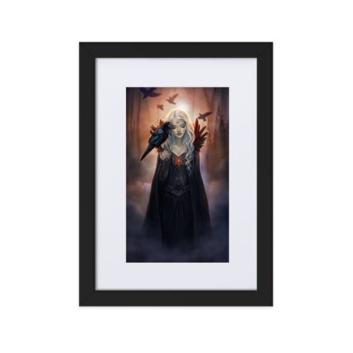 Framed Print With Mat - Ravenkin II - Image 2