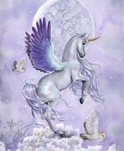 Original Artwork - Unicorn Sisters, Moonshine