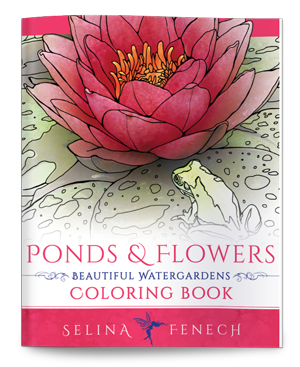 Ponds and Flowers - Beautiful Watergardens Coloring Book - Selina ...