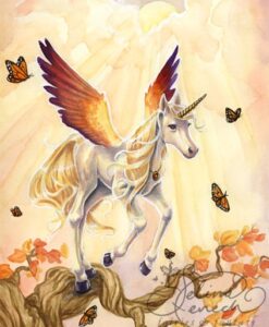 Original Artwork - Unicorn Sisters, Sunset