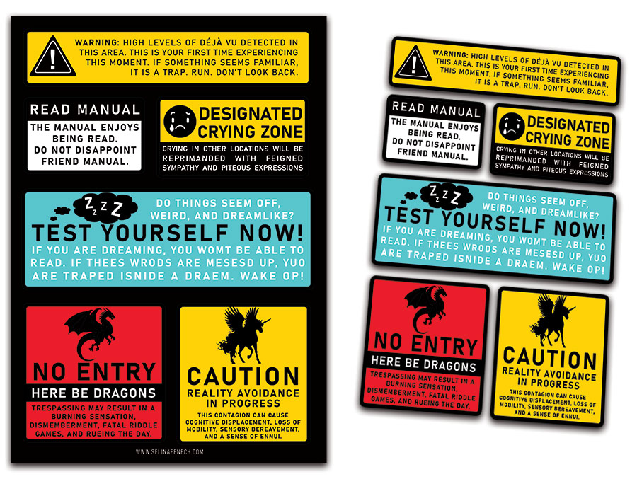 Sticker Sheet - Warnings - Image 2